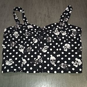 Hot Topic Black and White Patterned, Skull,Roses,Large Size ,Ounk,Grunge,Gothic